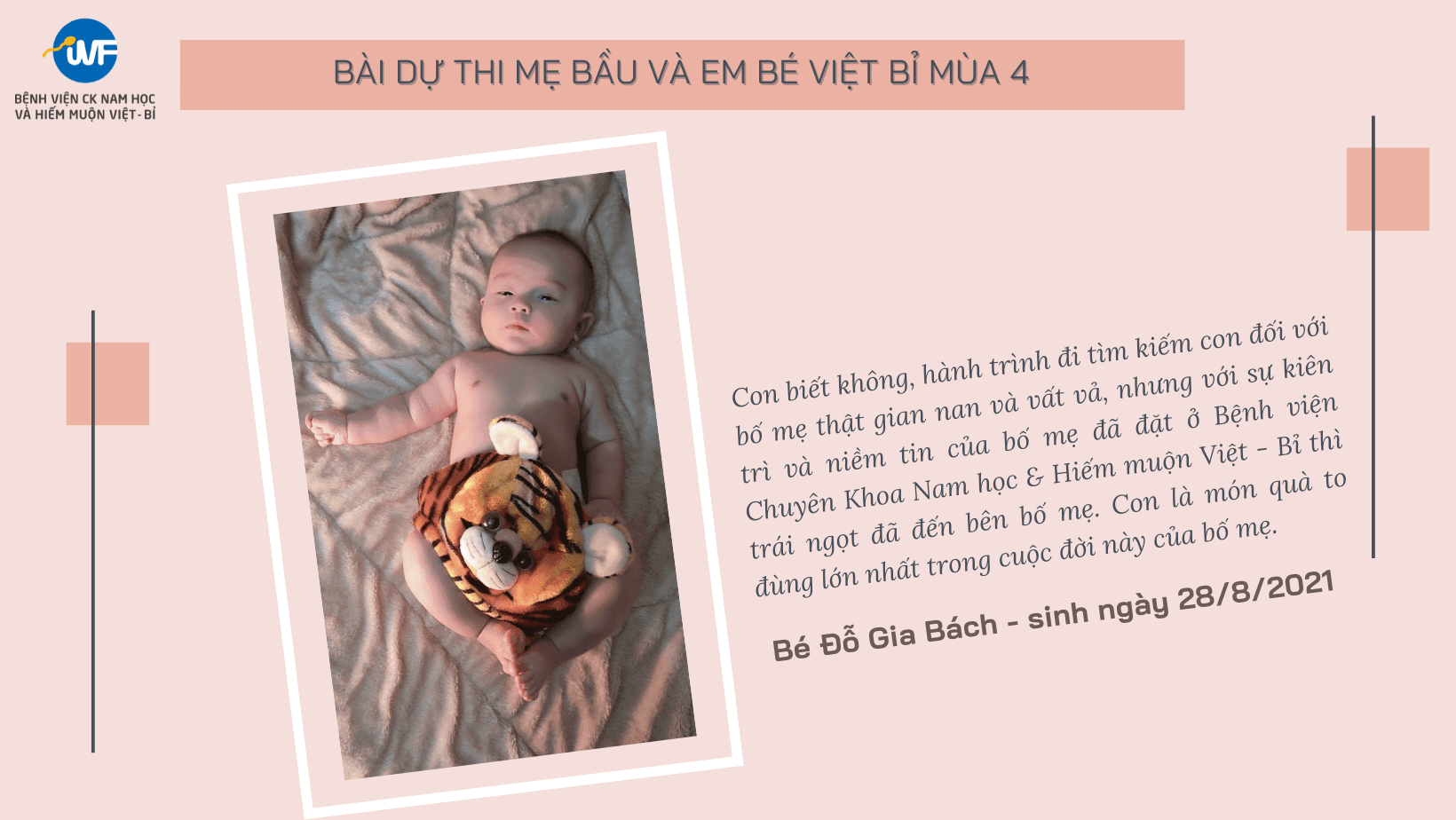 HÀNH TRÌNH ĐÓN EM BÉ HỔ VÀNG TỪ IVF VIỆT BỈ