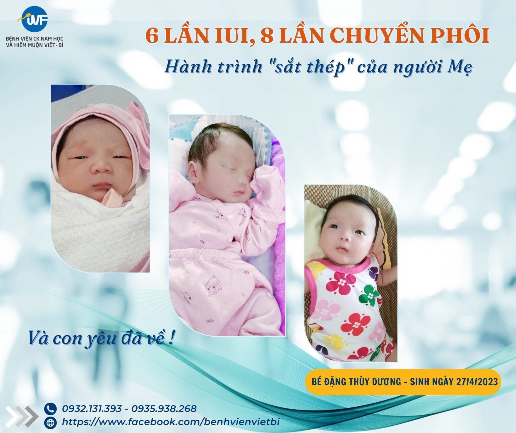 HẠNH PHÚC VẸN TRÒN CỦA ĐÔI VỢ CHỒNG HIẾM MUỘN